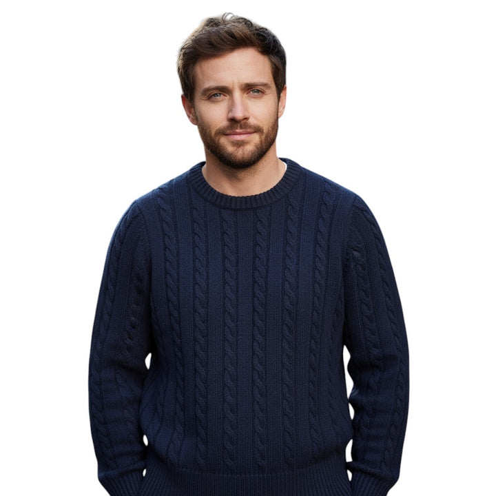 B Unique Fashions - Casual Crew Neck Pullover Sweater for Men-STYLAAR-B Unique Fashions