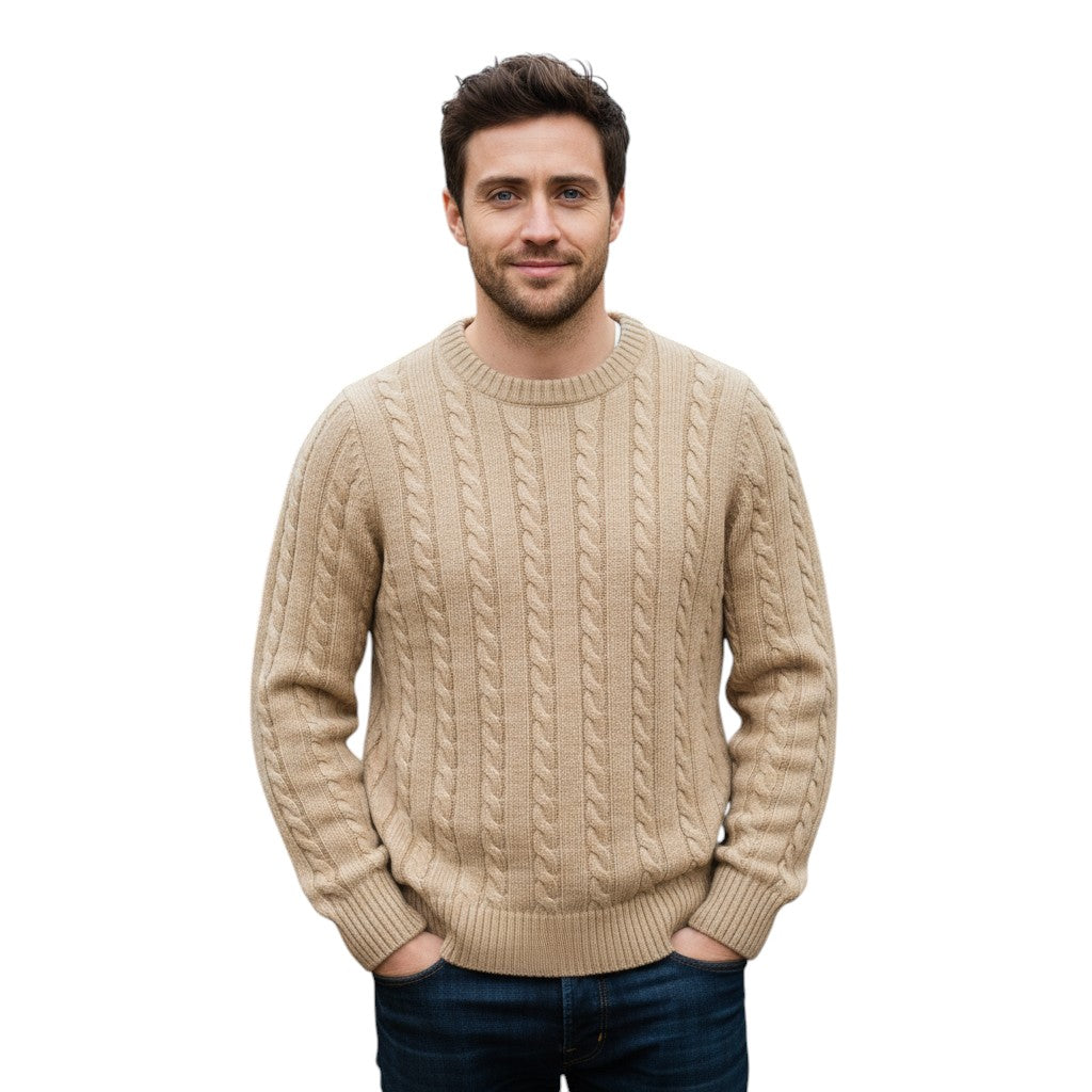 B Unique Fashions - Casual Crew Neck Pullover Sweater for Men-STYLAAR-B Unique Fashions