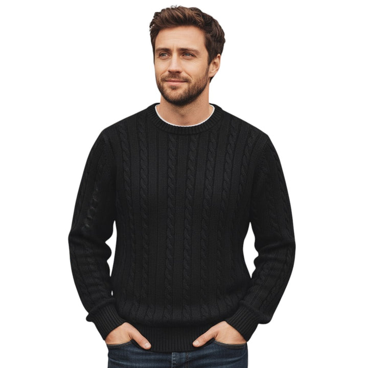 B Unique Fashions - Casual Crew Neck Pullover Sweater for Men-STYLAAR-B Unique Fashions