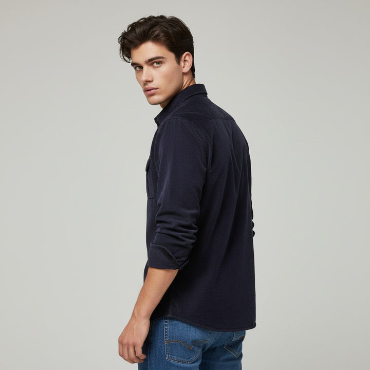 B Unique Fashions Corduroy Long-Sleeve Casual Shirt for Autumn