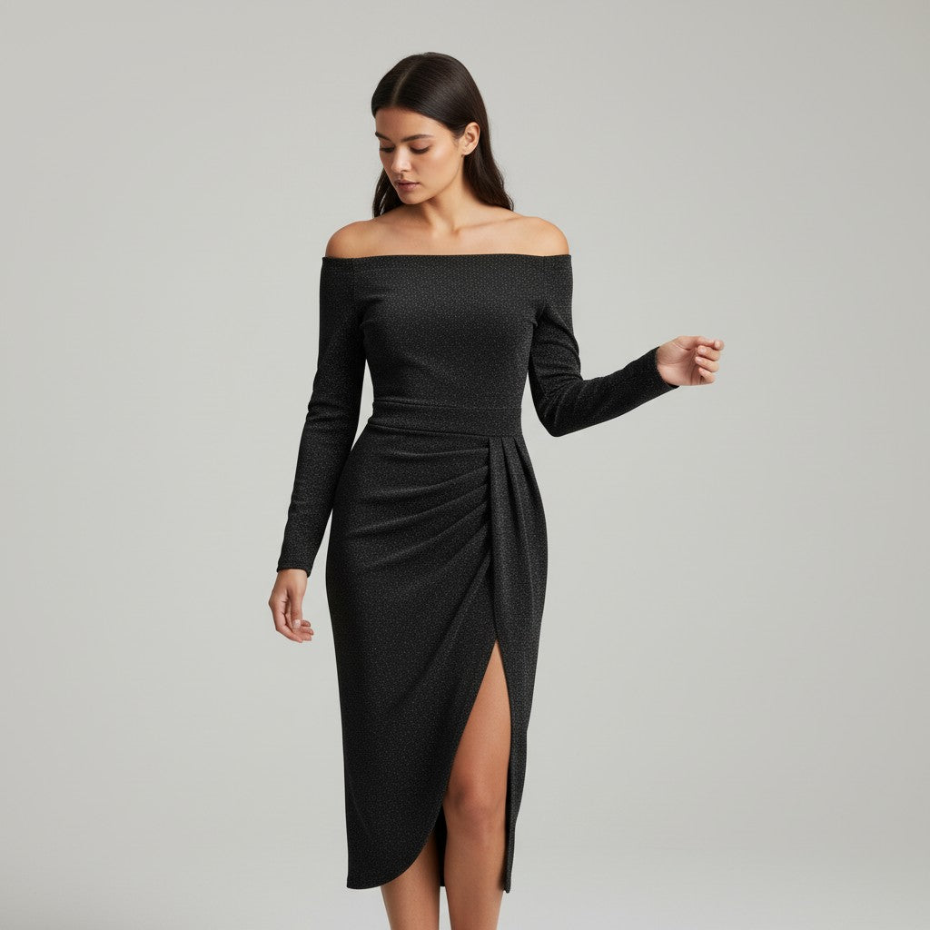 B Unique Fashions Elegant Autumn Party Dress for Women-B Unique Fashions