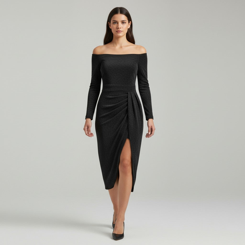 B Unique Fashions Elegant Autumn Party Dress for Women-B Unique Fashions