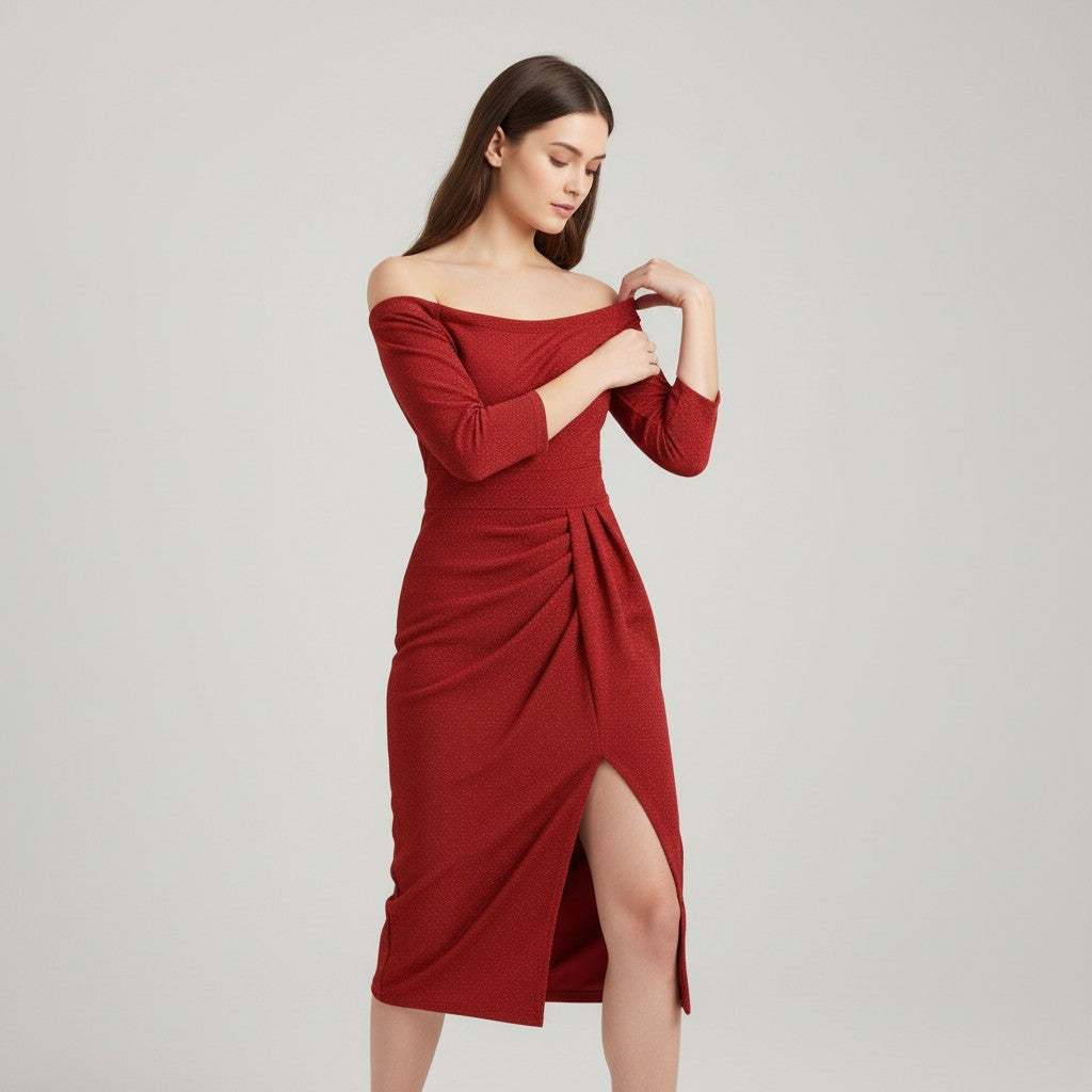 B Unique Fashions Elegant Autumn Party Dress for Women-B Unique Fashions