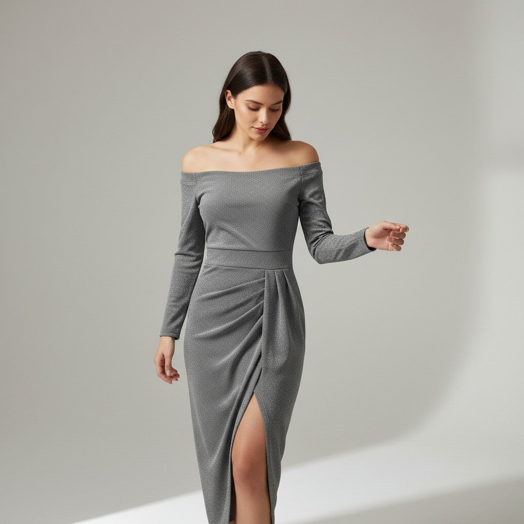B Unique Fashions Elegant Autumn Party Dress for Women-B Unique Fashions