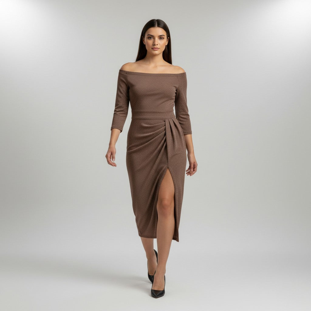 B Unique Fashions Elegant Autumn Party Dress for Women-B Unique Fashions