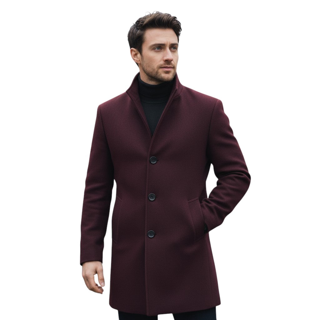 B Unique Fashions - Long Tailored Men’s Coat-STYLAAR-B Unique Fashions