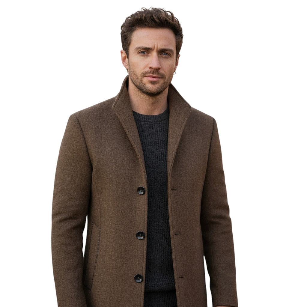 B Unique Fashions - Long Tailored Men’s Coat-STYLAAR-B Unique Fashions