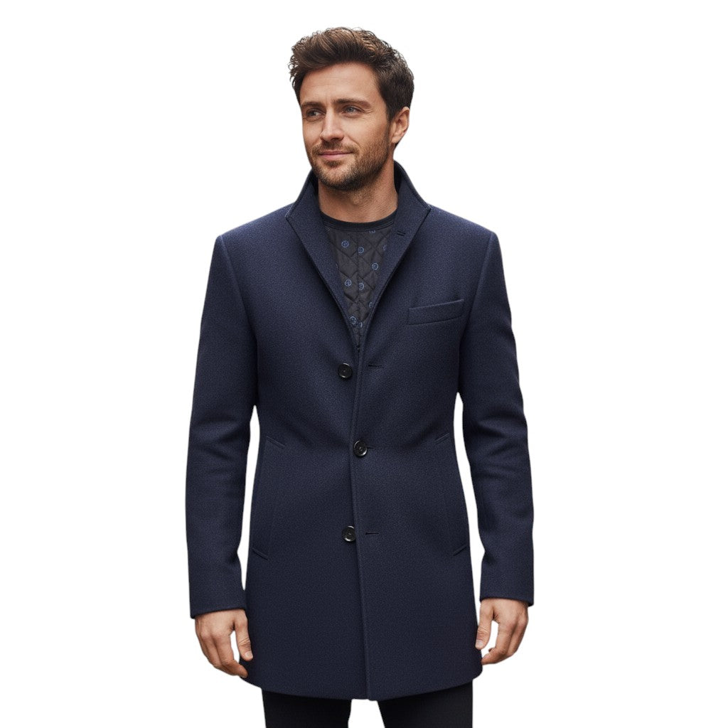B Unique Fashions - Long Tailored Men’s Coat-STYLAAR-B Unique Fashions