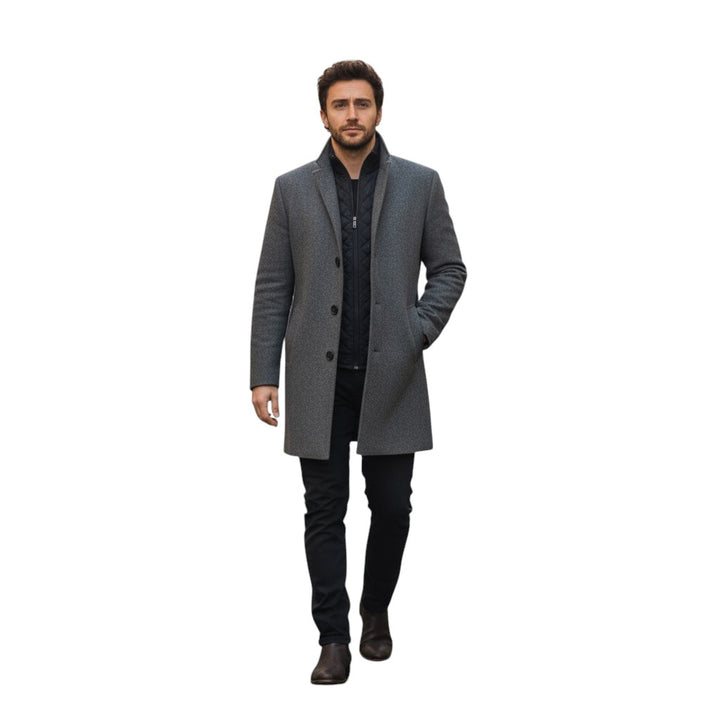 B Unique Fashions - Long Tailored Men’s Coat-STYLAAR-B Unique Fashions