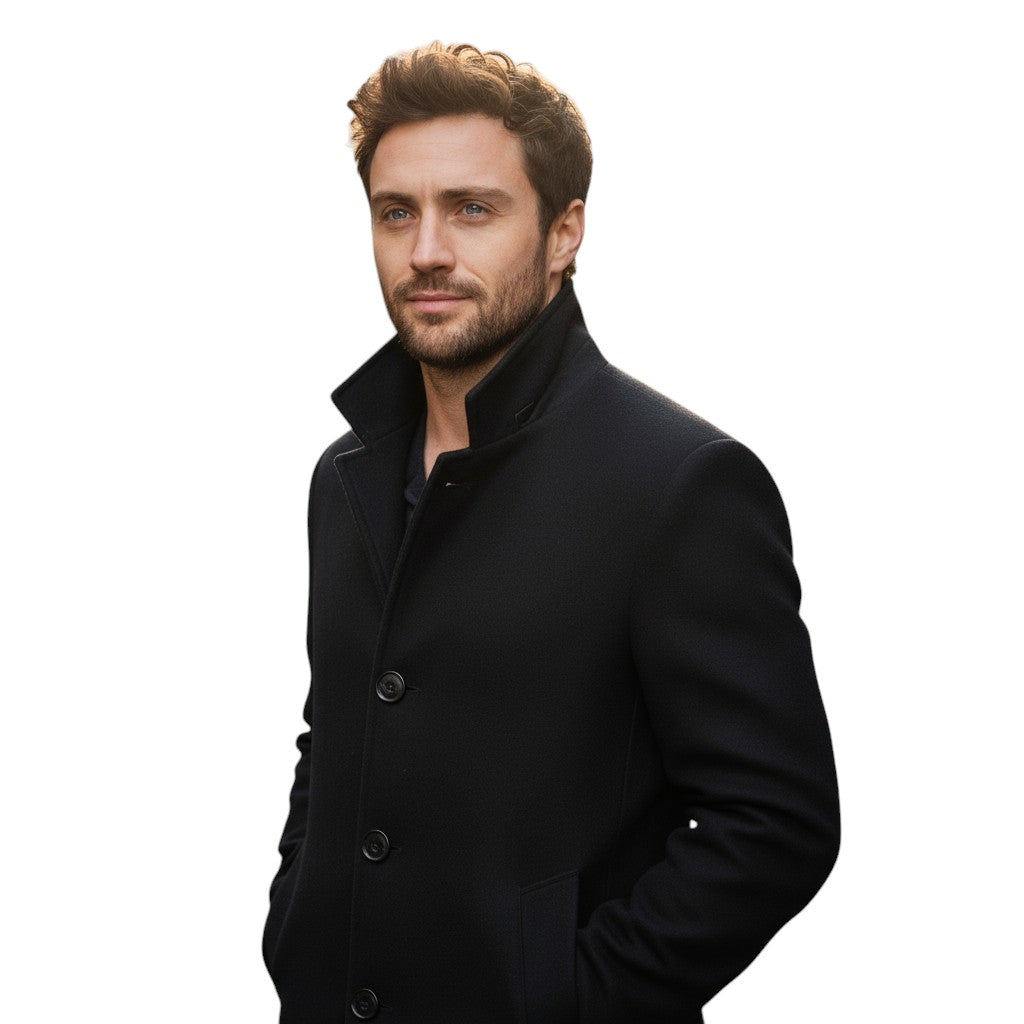 B Unique Fashions - Long Tailored Men’s Coat-STYLAAR-B Unique Fashions