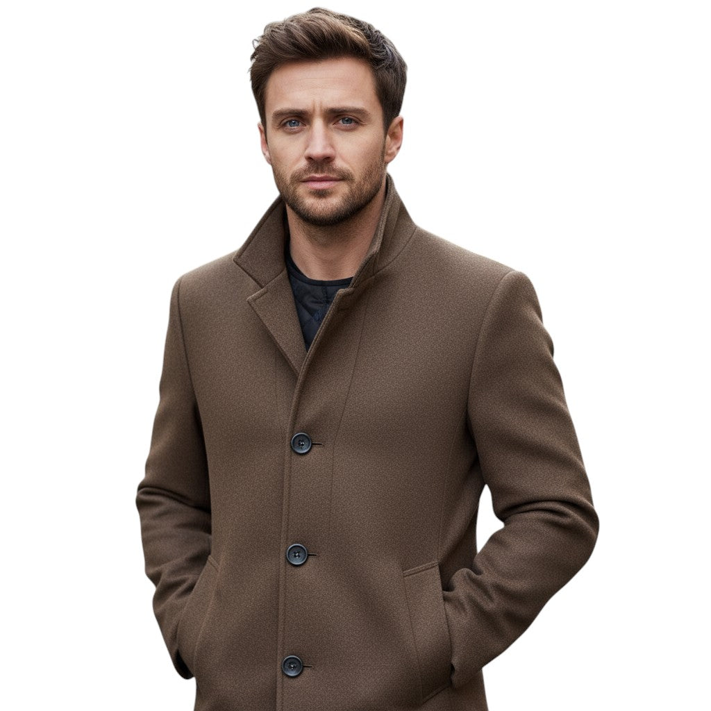 B Unique Fashions - Long Tailored Men’s Coat-STYLAAR-B Unique Fashions