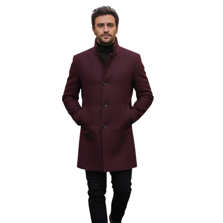 B Unique Fashions - Long Tailored Men’s Coat-STYLAAR-B Unique Fashions