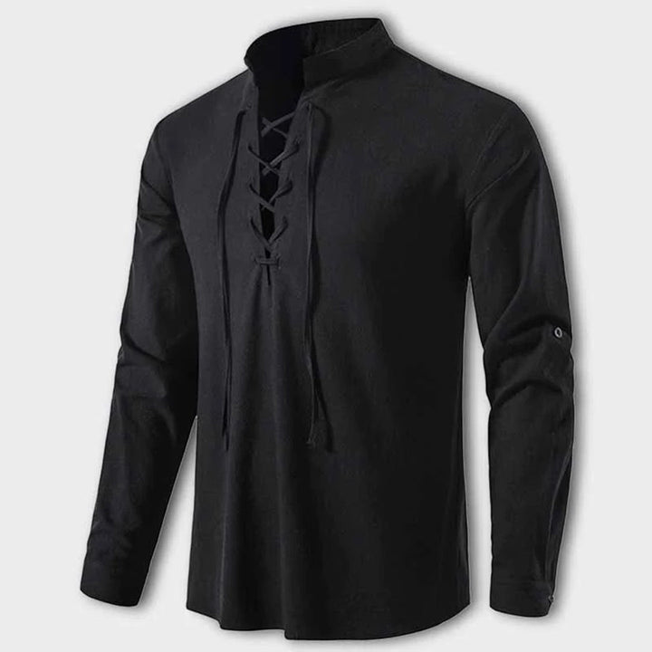 B Unique Fashions Men's Elegant V-Neck Autumn Shirt-B Unique Fashions