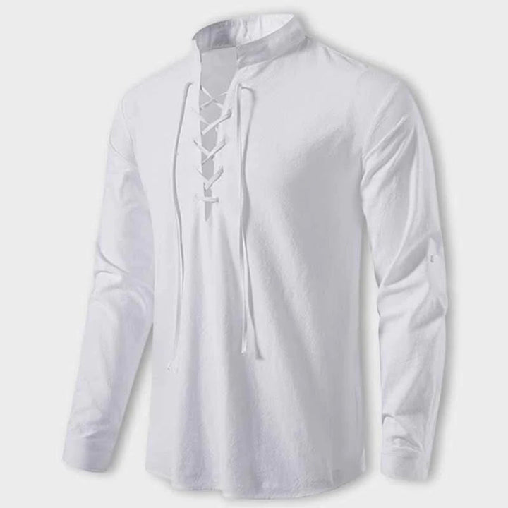 B Unique Fashions Men's Elegant V-Neck Autumn Shirt-B Unique Fashions