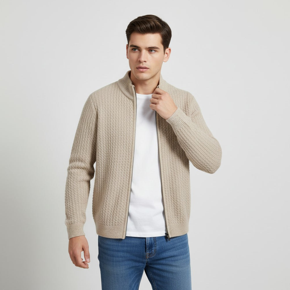 B Unique Fashions Men’s Full-Zip Wool Vest-B Unique Fashions