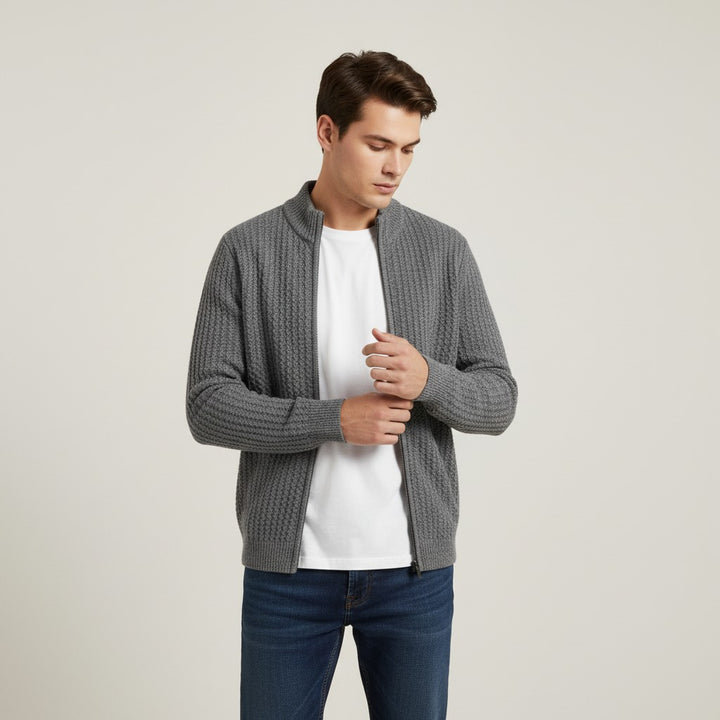 B Unique Fashions Men’s Full-Zip Wool Vest-B Unique Fashions