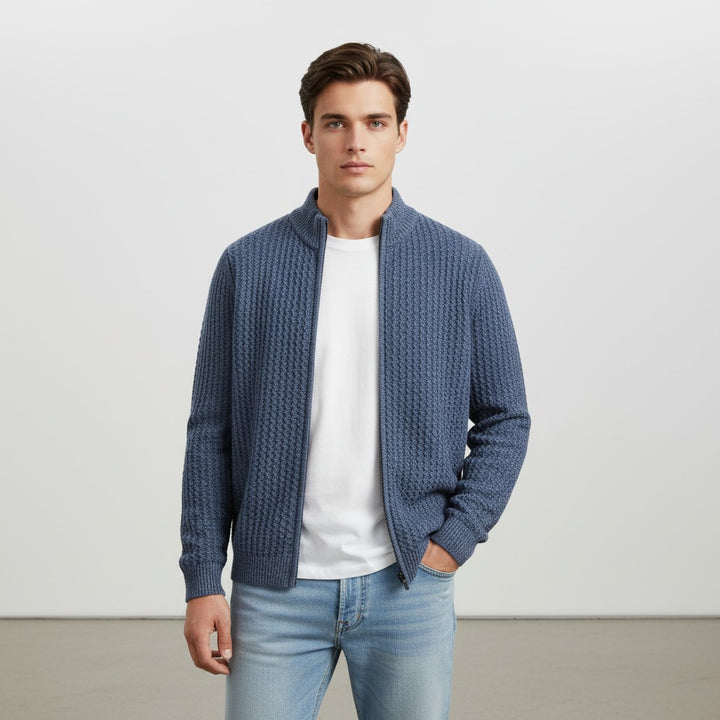 B Unique Fashions Men’s Full-Zip Wool Vest-B Unique Fashions