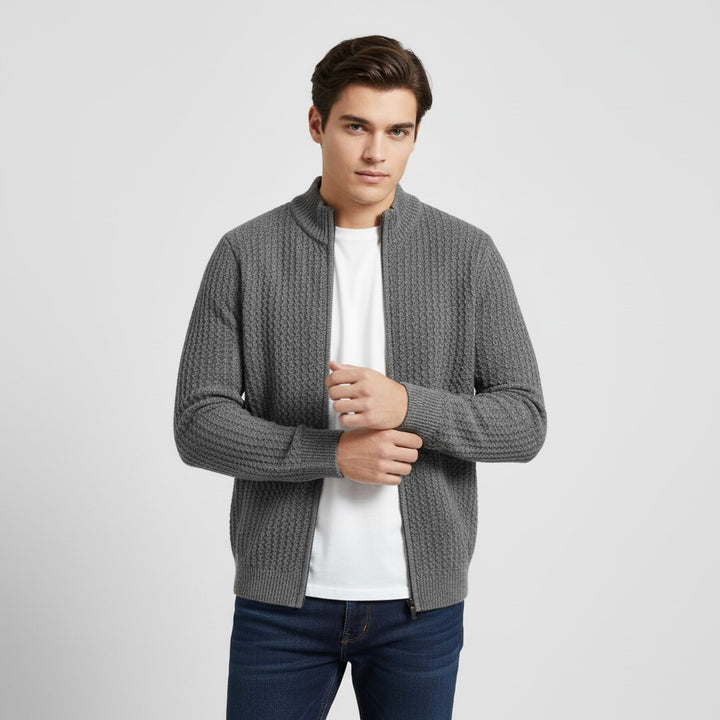 B Unique Fashions Men’s Full-Zip Wool Vest-B Unique Fashions