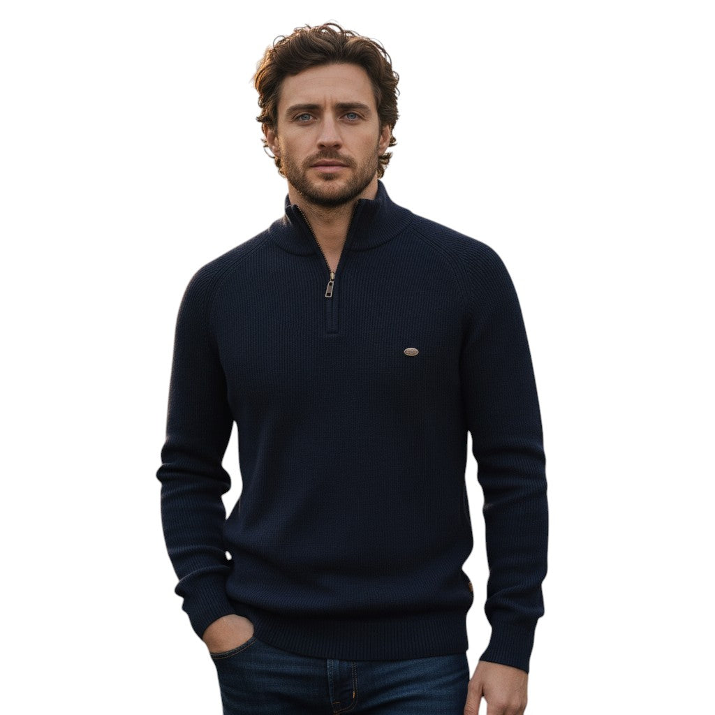 B Unique Fashions - Men’s Half-Zip Fall Cardigan-STYLAAR-B Unique Fashions
