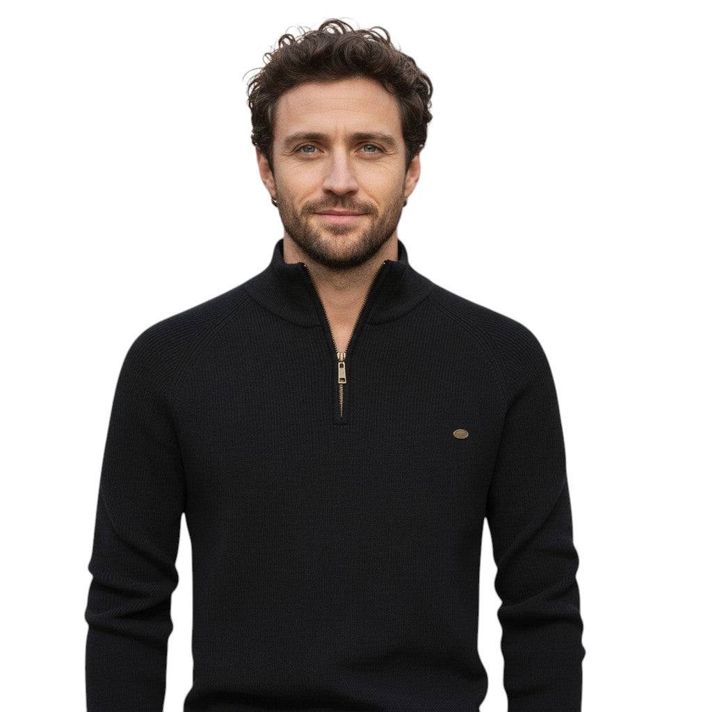 B Unique Fashions - Men’s Half-Zip Fall Cardigan-STYLAAR-B Unique Fashions