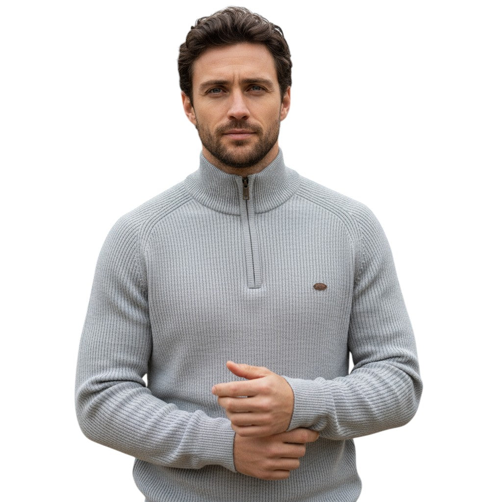 B Unique Fashions - Men’s Half-Zip Fall Cardigan-STYLAAR-B Unique Fashions