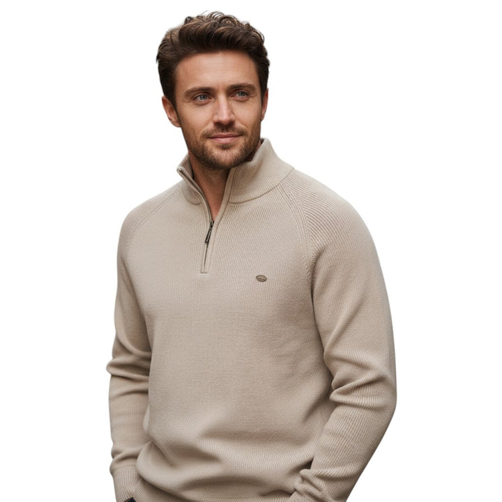 B Unique Fashions - Men’s Half-Zip Fall Cardigan-STYLAAR-B Unique Fashions