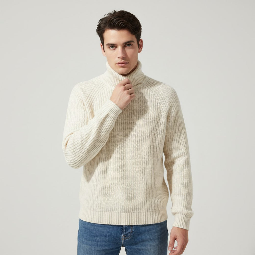 B Unique Fashions Men’s Knitted Turtleneck Sweater-B Unique Fashions