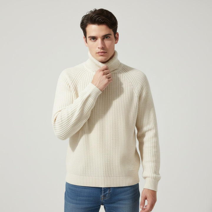 B Unique Fashions Men’s Knitted Turtleneck Sweater-B Unique Fashions