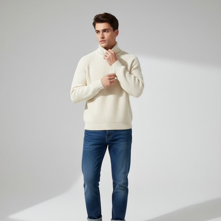 B Unique Fashions Men’s Knitted Turtleneck Sweater-B Unique Fashions