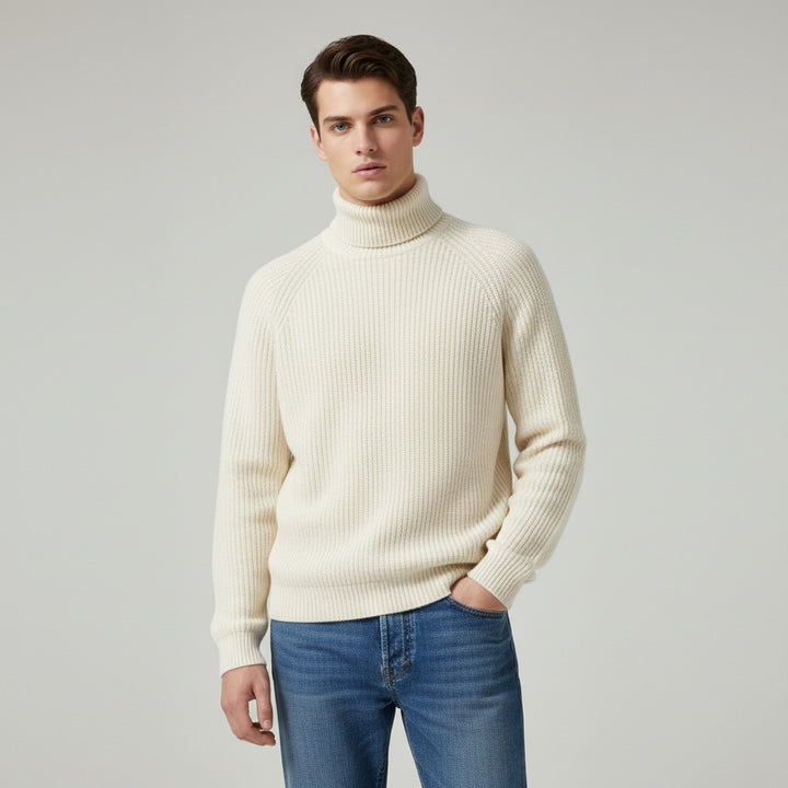 B Unique Fashions Men’s Knitted Turtleneck Sweater-B Unique Fashions