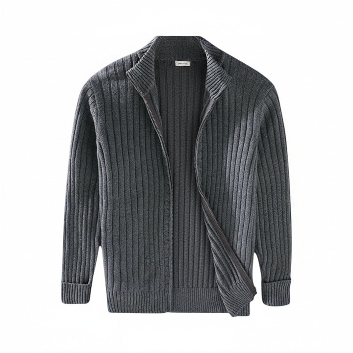 B Unique Fashions Men’s Modern Knitted Zipper Cardigan-B Unique Fashions