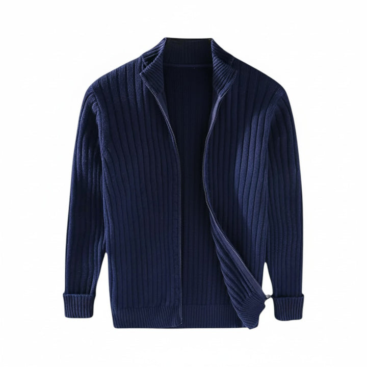 B Unique Fashions Men’s Modern Knitted Zipper Cardigan-B Unique Fashions
