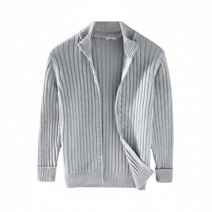 B Unique Fashions Men’s Modern Knitted Zipper Cardigan-B Unique Fashions