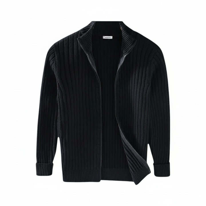 B Unique Fashions Men’s Modern Knitted Zipper Cardigan-B Unique Fashions