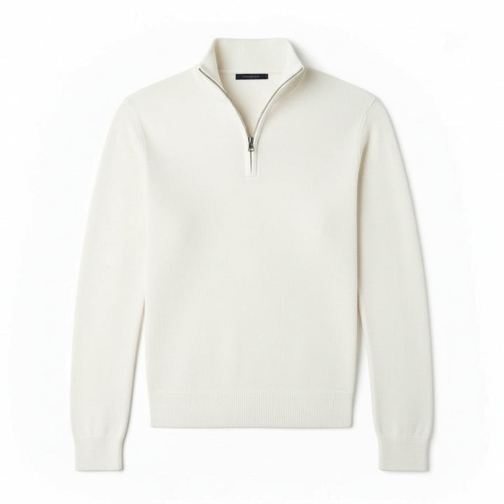 B Unique Fashions Men’s Slim Fit Quarter-Zip Cotton Sweater-B Unique Fashions