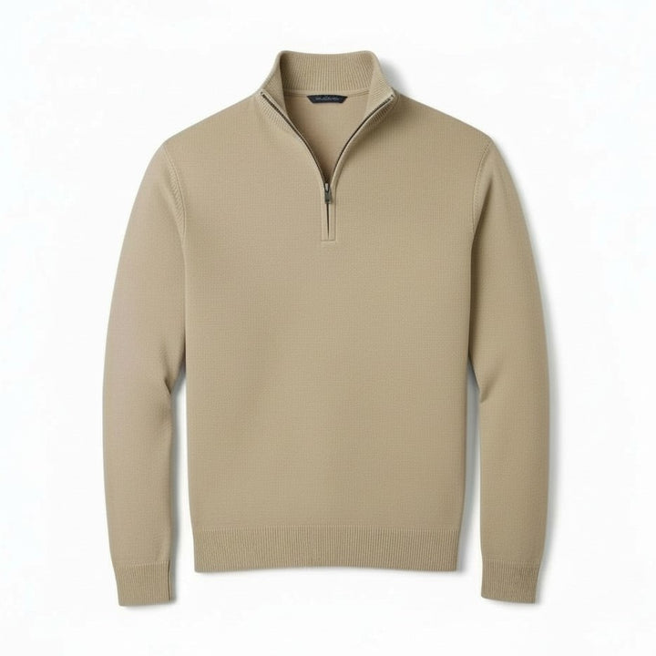 B Unique Fashions Men’s Slim Fit Quarter-Zip Cotton Sweater-B Unique Fashions