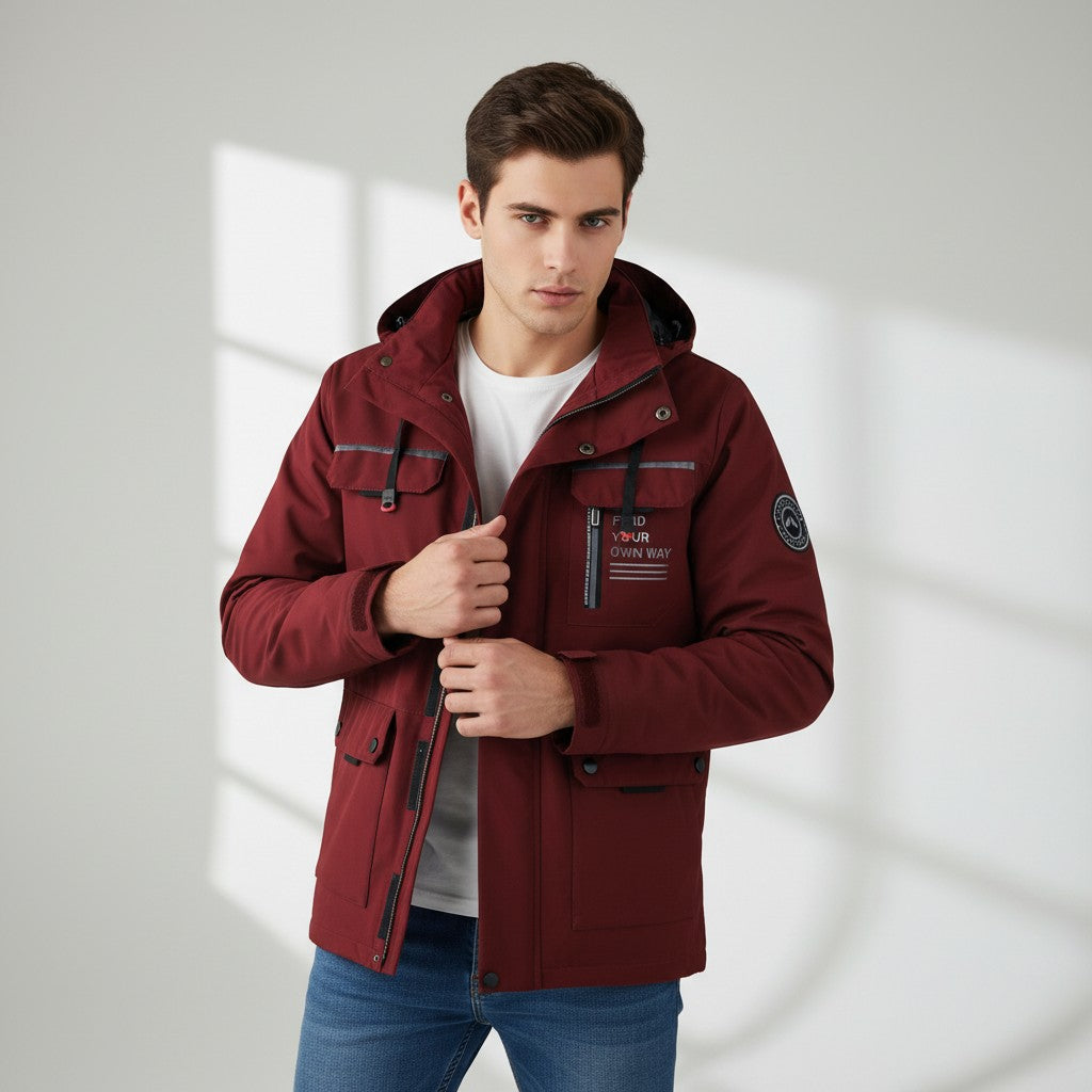 B Unique Fashions Men's Stylish Waterproof Winter Jacket-B Unique Fashions