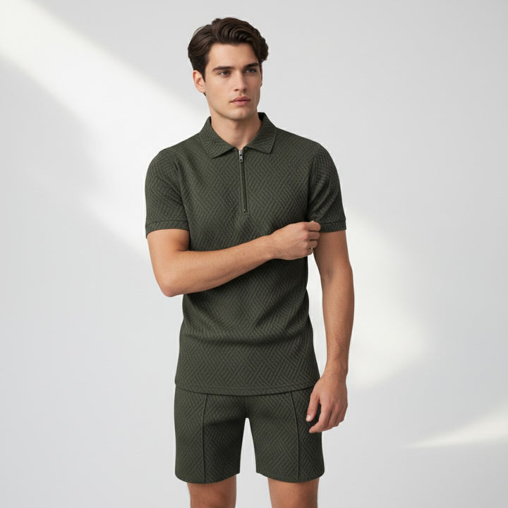 B Unique Fashions Men’s Summer Polo and Shorts Set-B Unique Fashions