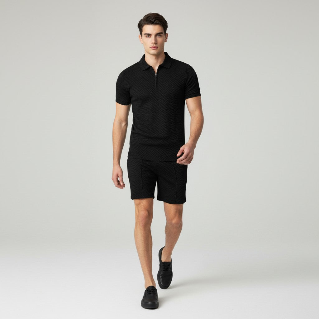 B Unique Fashions Men’s Summer Polo and Shorts Set-B Unique Fashions
