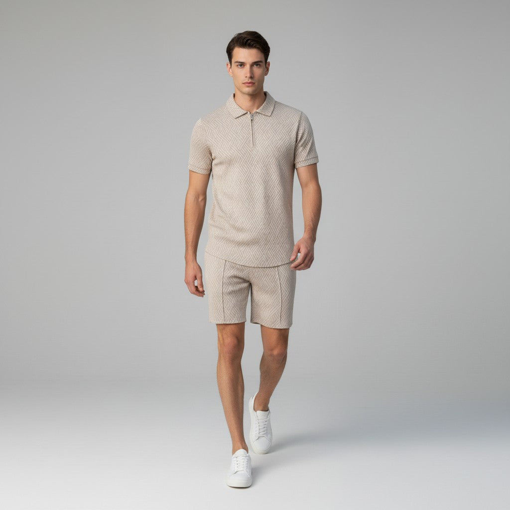 B Unique Fashions Men’s Summer Polo and Shorts Set-B Unique Fashions