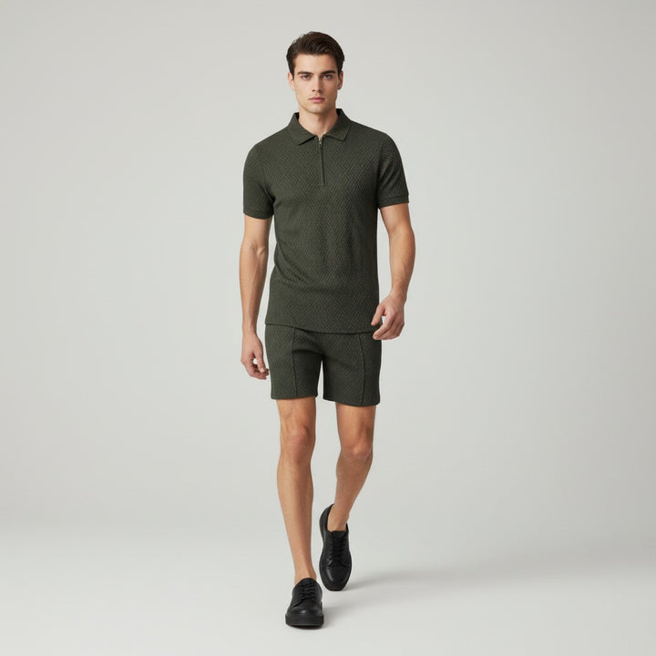 B Unique Fashions Men’s Summer Polo and Shorts Set-B Unique Fashions