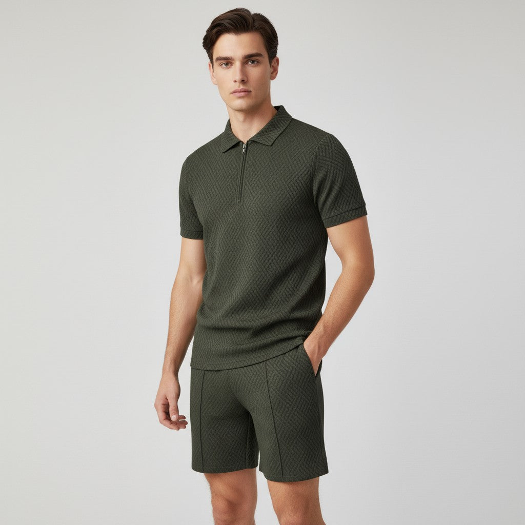 B Unique Fashions Men’s Summer Polo and Shorts Set-B Unique Fashions