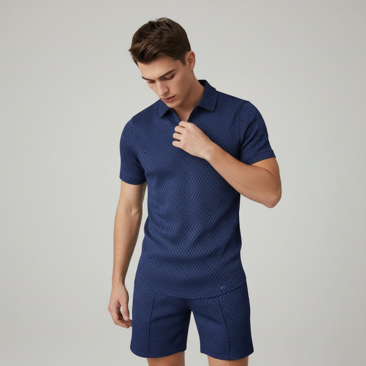B Unique Fashions Men’s Summer Polo and Shorts Set-B Unique Fashions