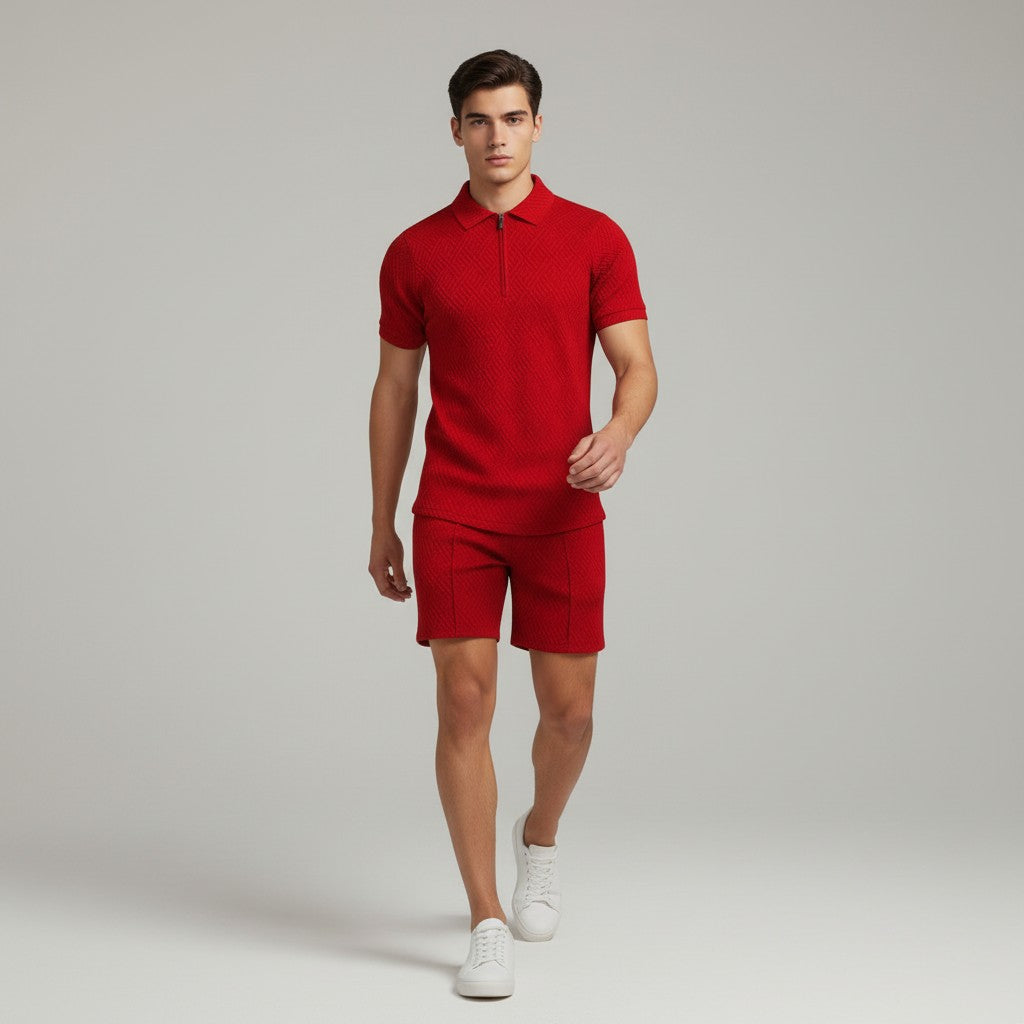 B Unique Fashions Men’s Summer Polo and Shorts Set-B Unique Fashions