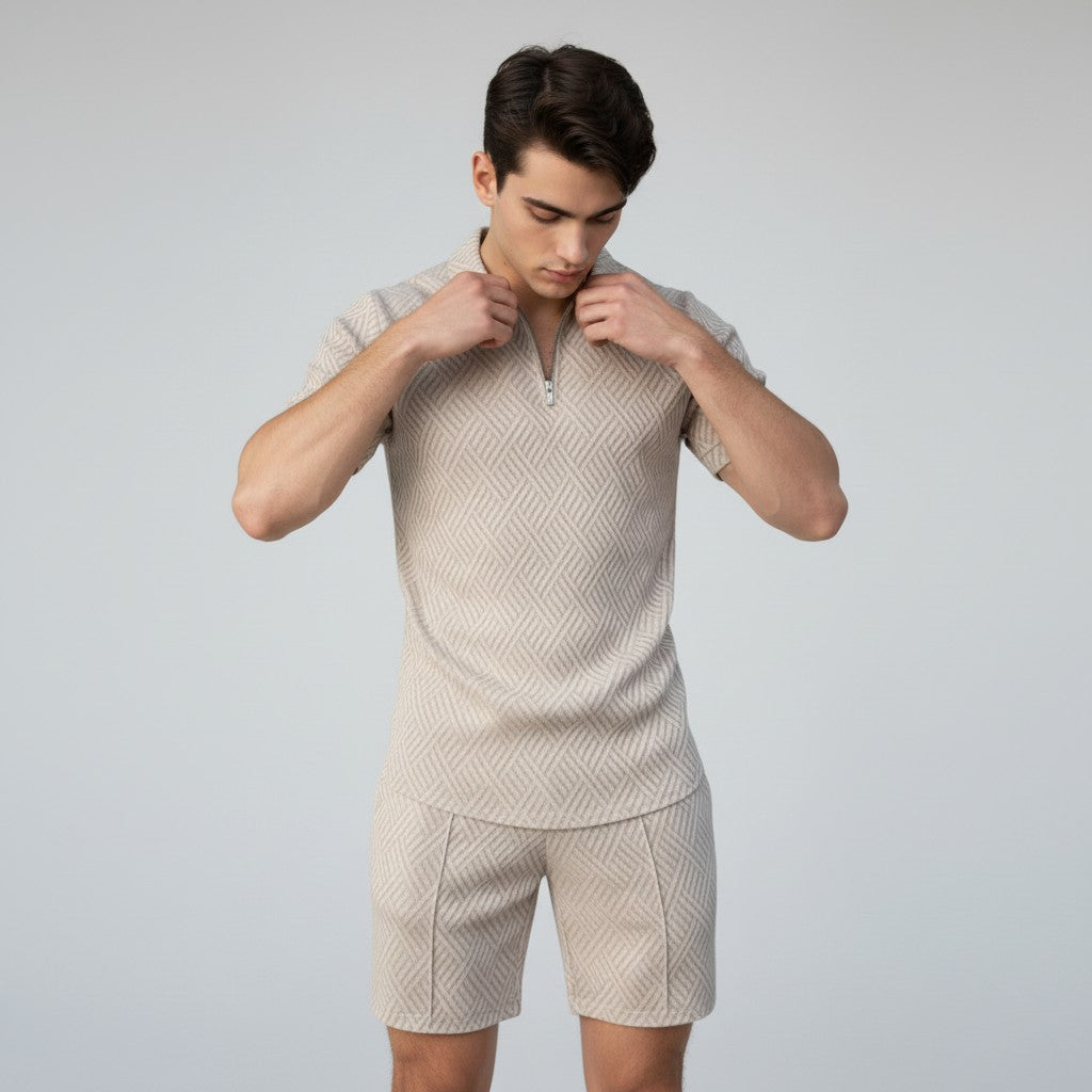 B Unique Fashions Men’s Summer Polo and Shorts Set-B Unique Fashions