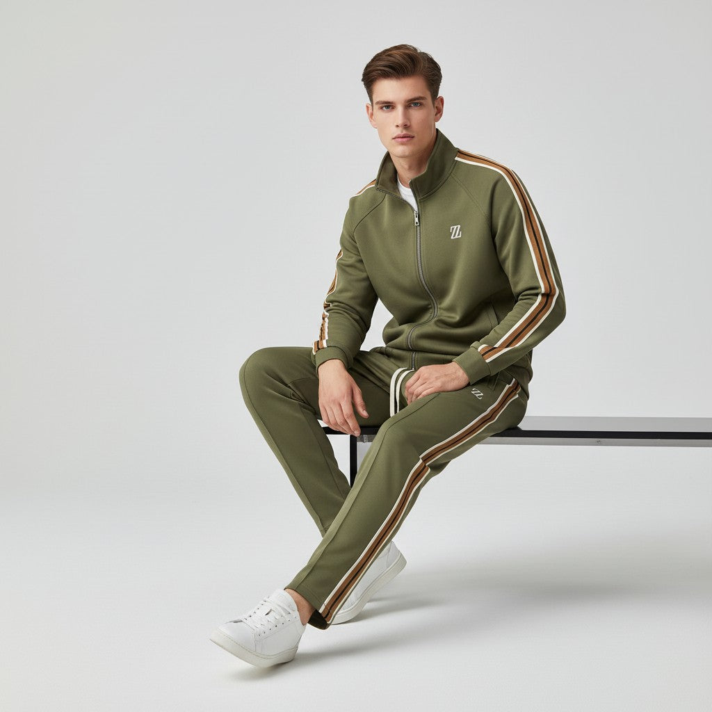 B Unique Fashions Men’s Two-Piece Athletic Tracksuit-B Unique Fashions