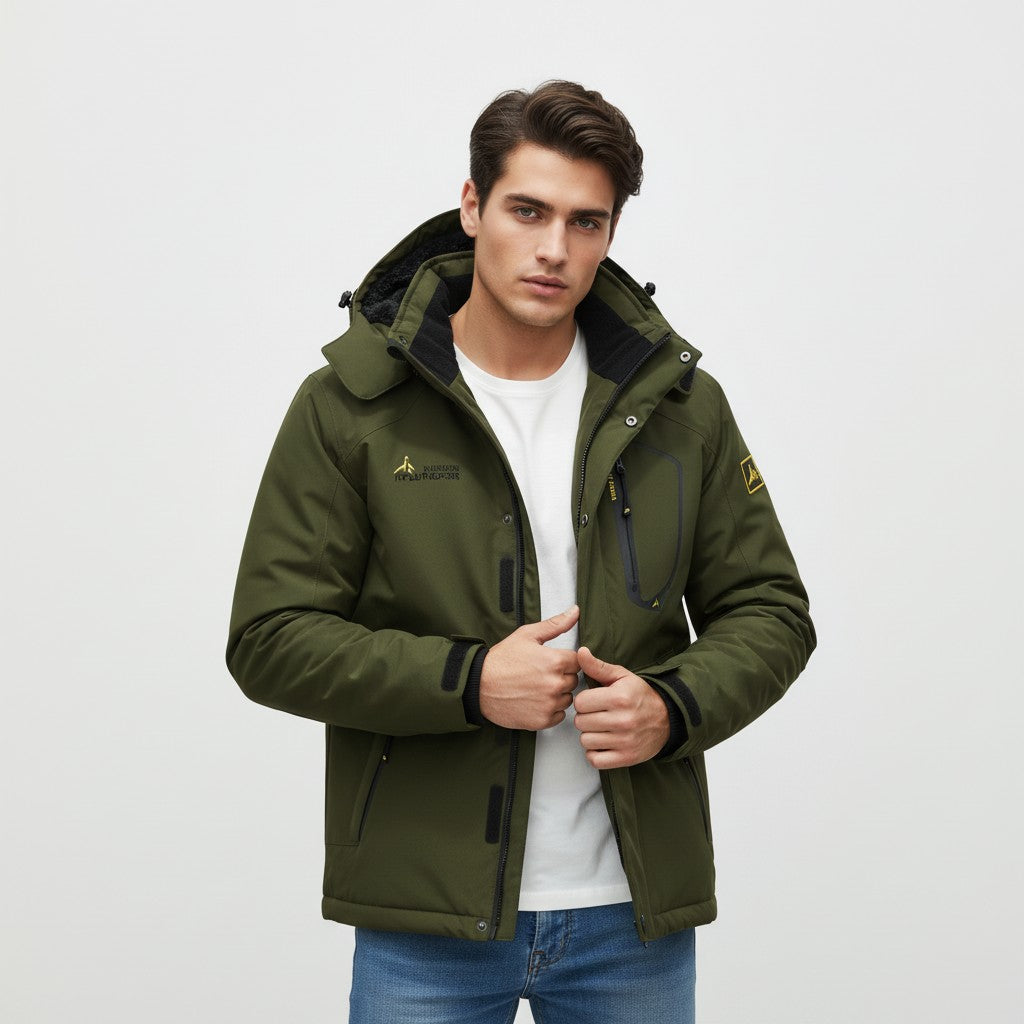 B Unique Fashions Men’s Waterproof Winter Jacket with Fleece Lining-B Unique Fashions