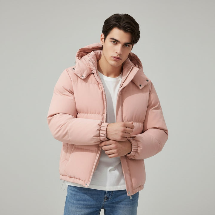 B Unique Fashions Men’s Winter Down Jacket with Hood-B Unique Fashions