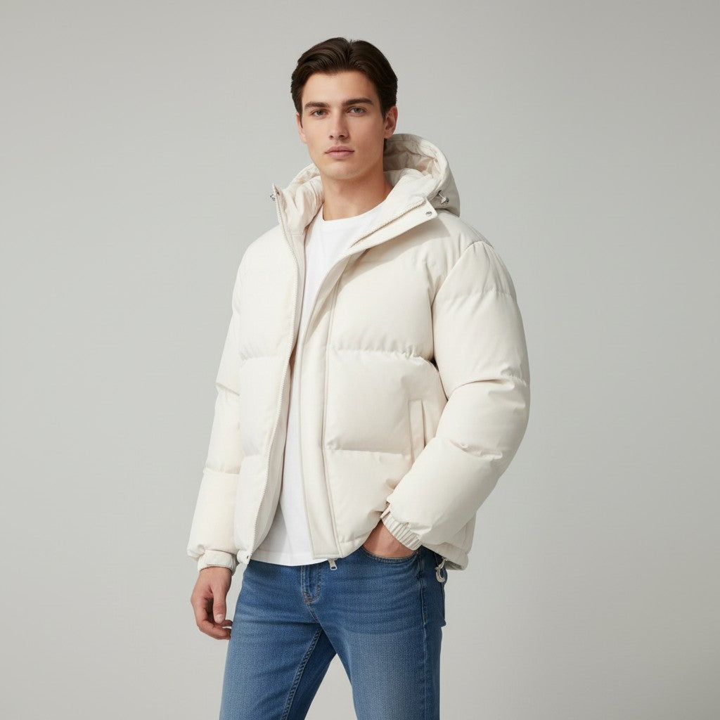 B Unique Fashions Men’s Winter Down Jacket with Hood-B Unique Fashions