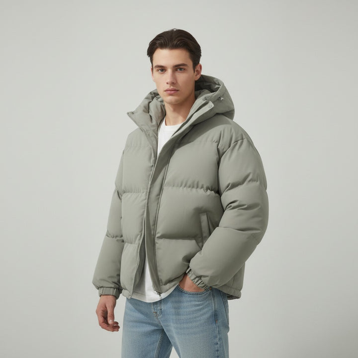 B Unique Fashions Men’s Winter Down Jacket with Hood-B Unique Fashions